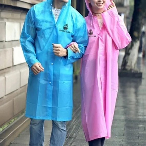 PEVA PONCHO RAINCOAT, Eco-Friendly, Reusable
